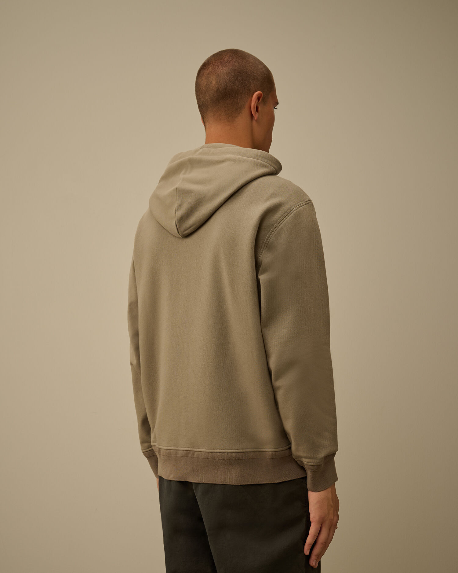 Diagonal Raised Fleece Hooded Full Zip Sweatshirt - 4