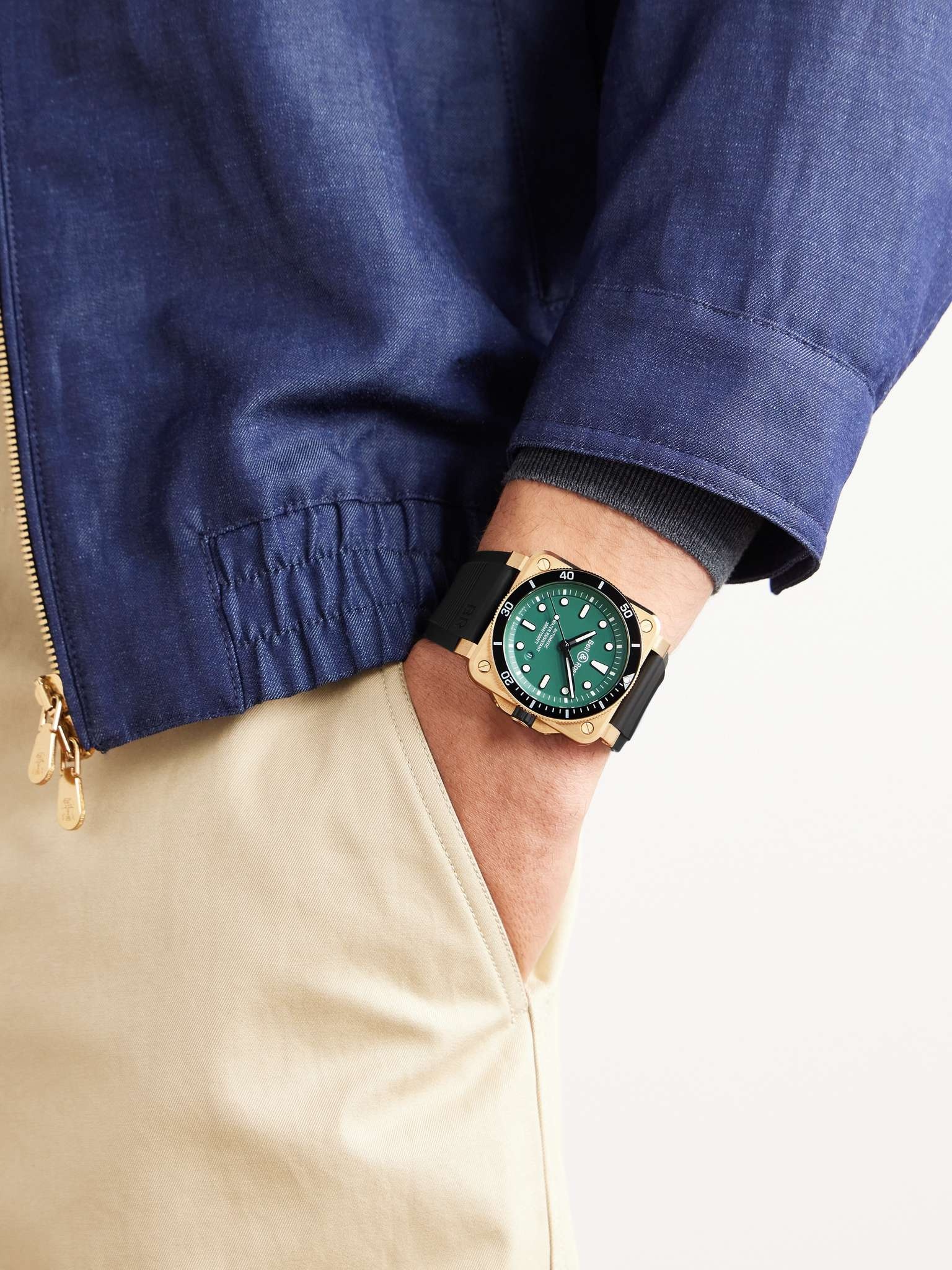 BR 03-92 Diver Limited Edition Automatic 42mm Bronze and Rubber Watch, Ref. No. BR0392-D-LT-BR/SRB - 2