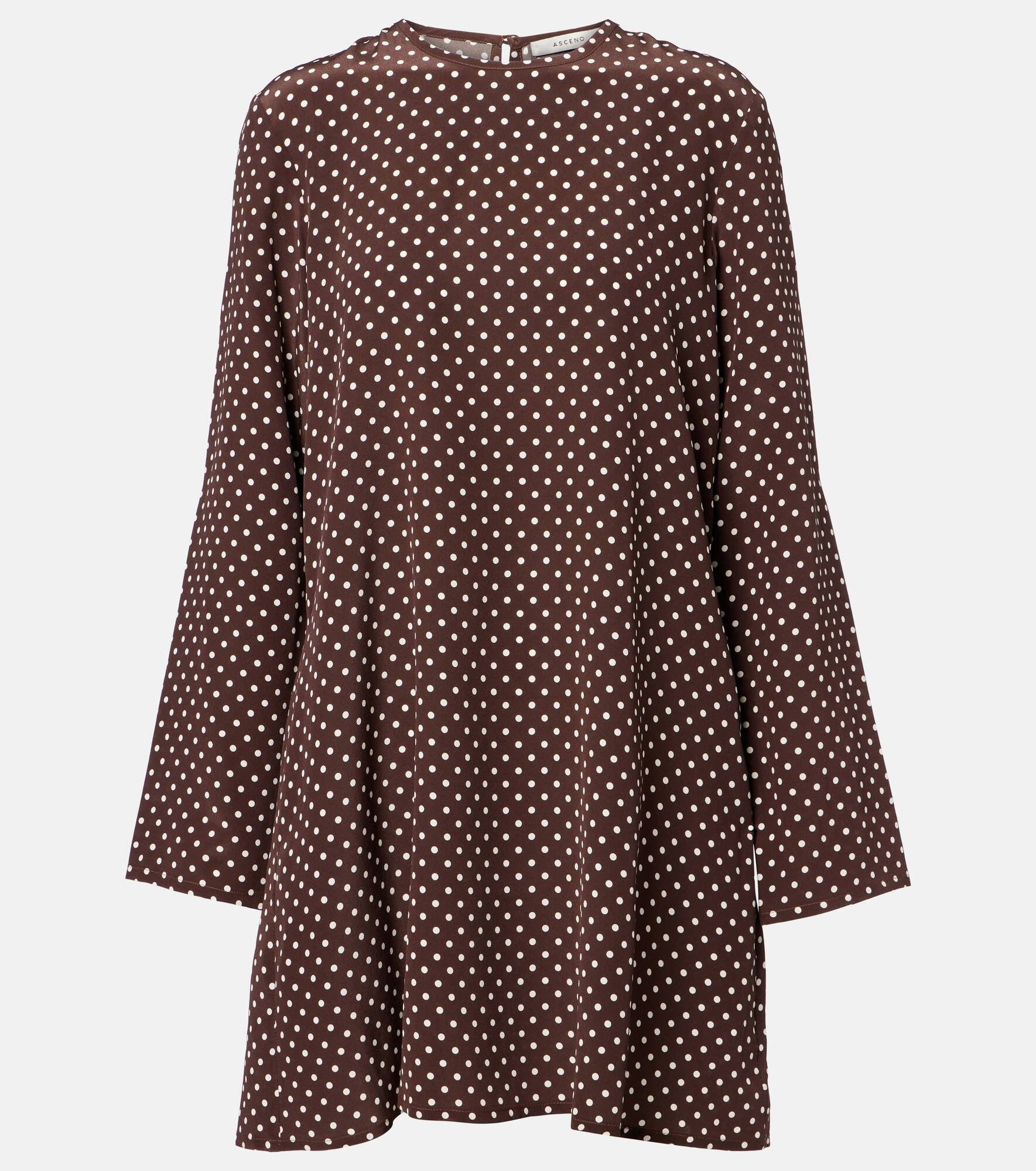 Larissa polka-dot silk crêpe minidress - 1