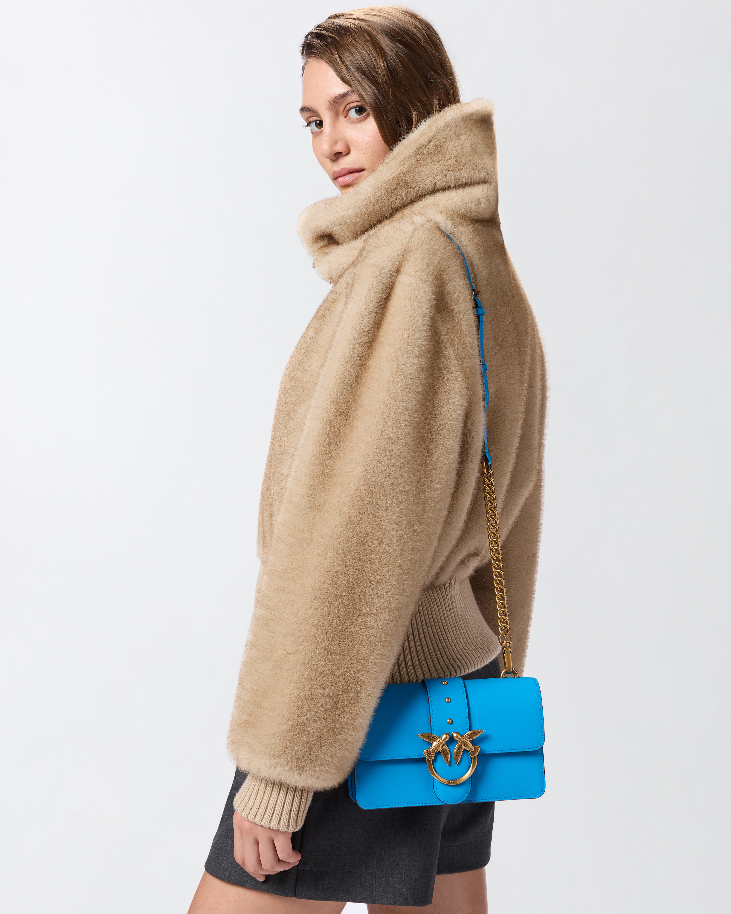 LOVE BAG ONE SMALL CROSSBODY BAG IN LEATHER - 5