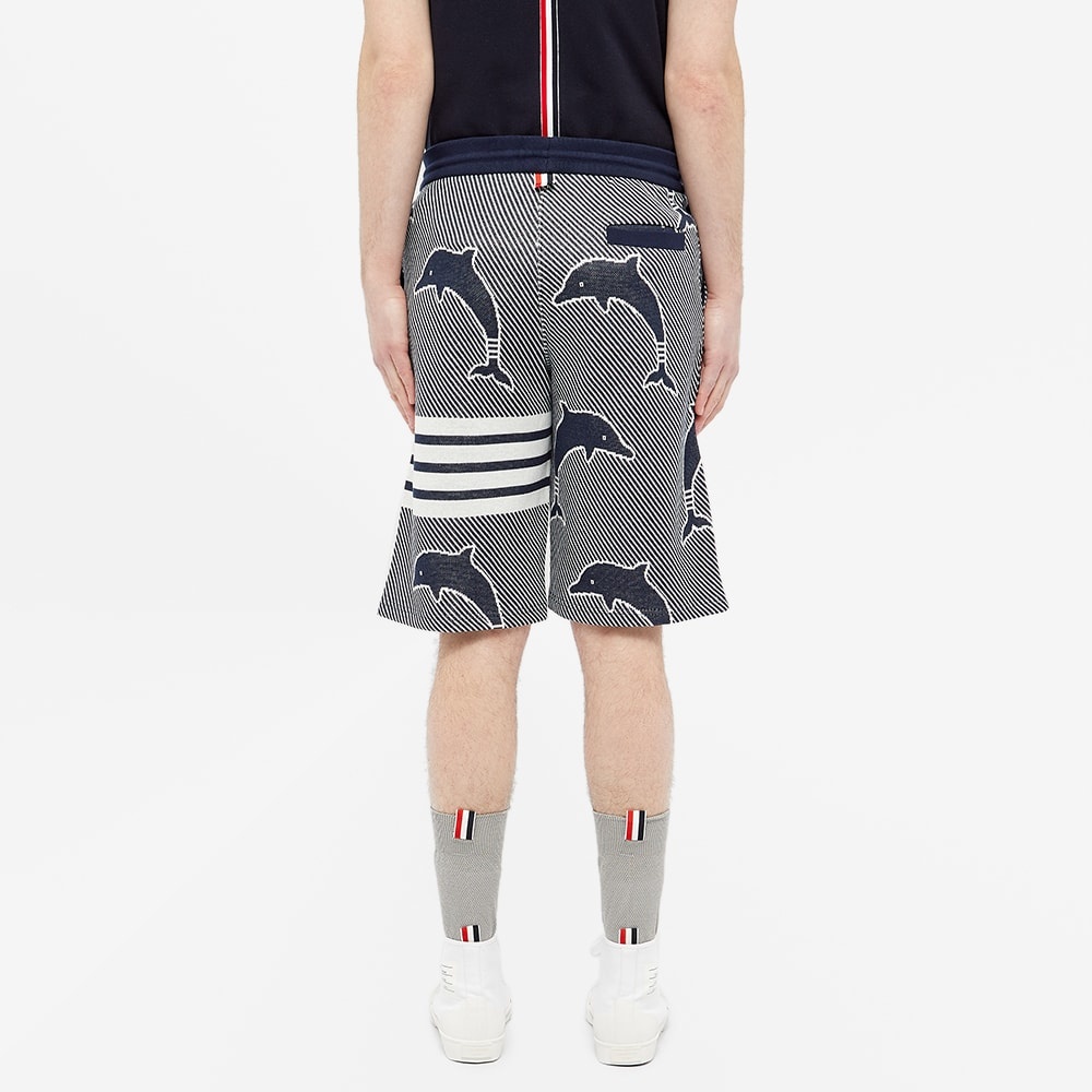 Thom Browne Dolphin Jacquard Four Bar Sweat Short - 6