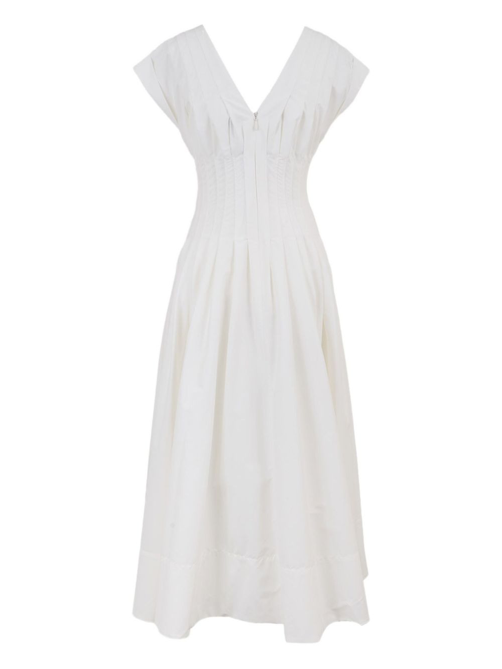 Nina V-neck pleated midi dress - 3