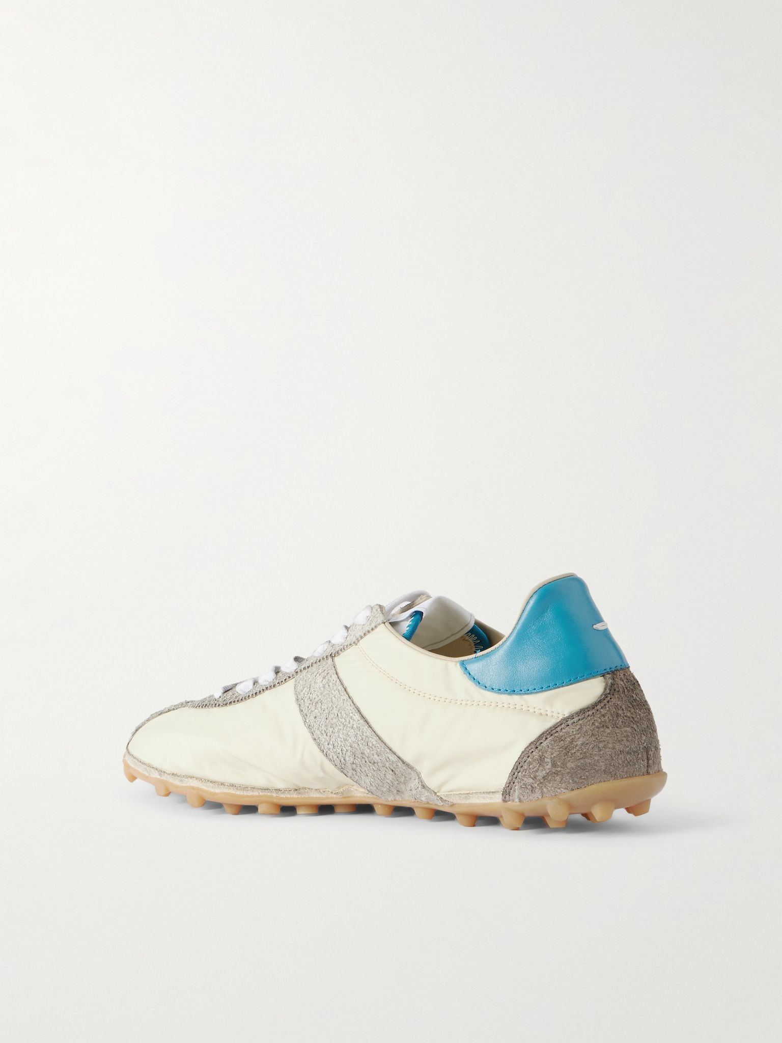 Sprinters Leather and Suede-Trimmed Nylon Sneakers Off-white - 4