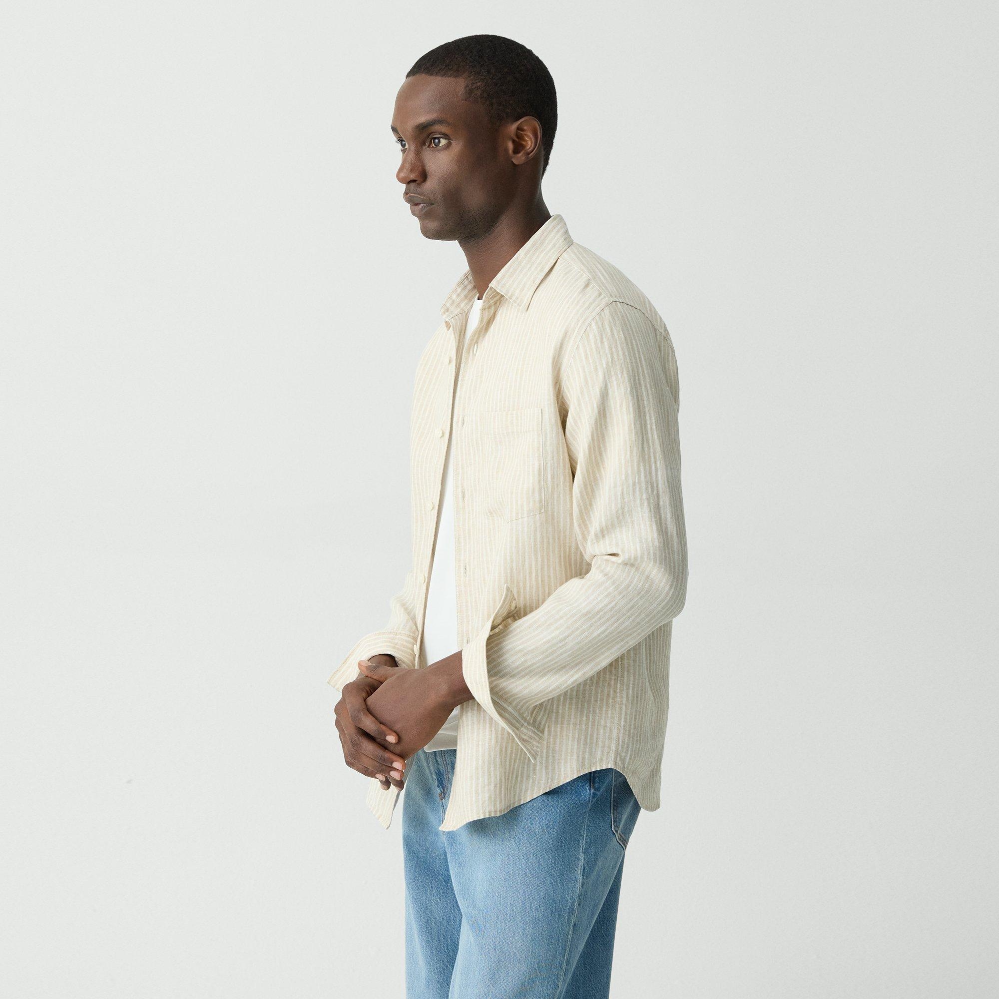 Irving Shirt in Striped Linen - 3