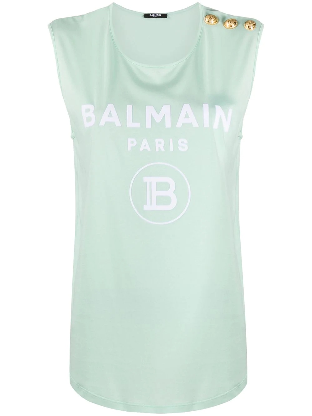 logo-print tank top - 1