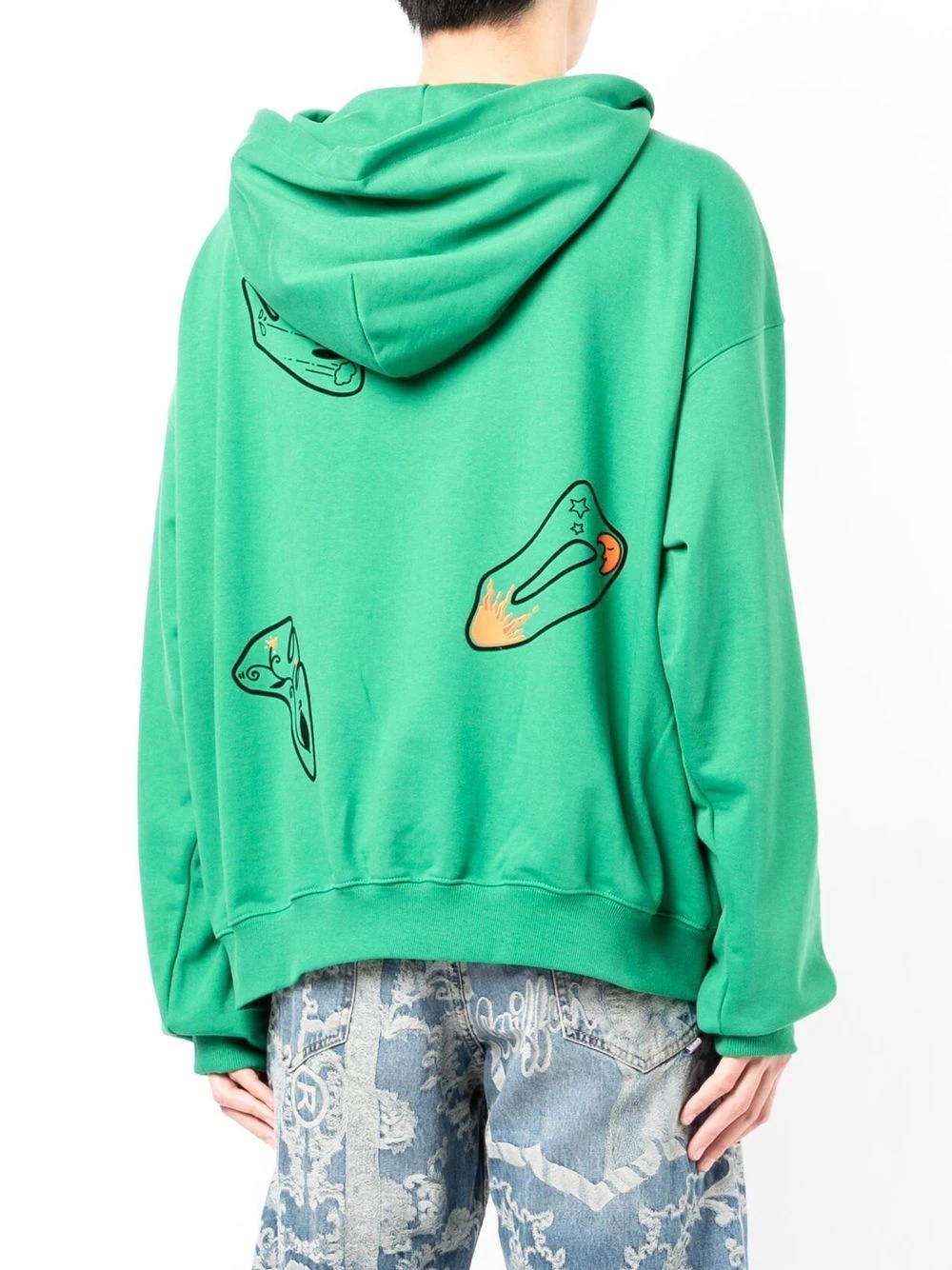 graphic-print logo-print hoodie - 3