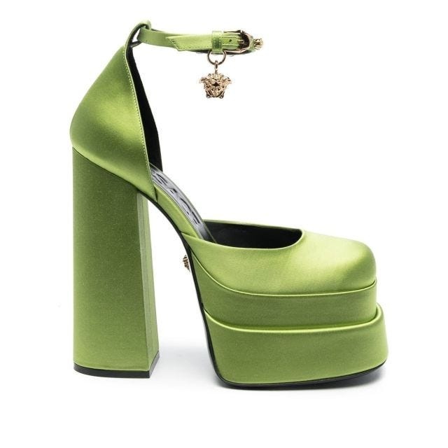 Green Aevitas Medusa Pumps - 1