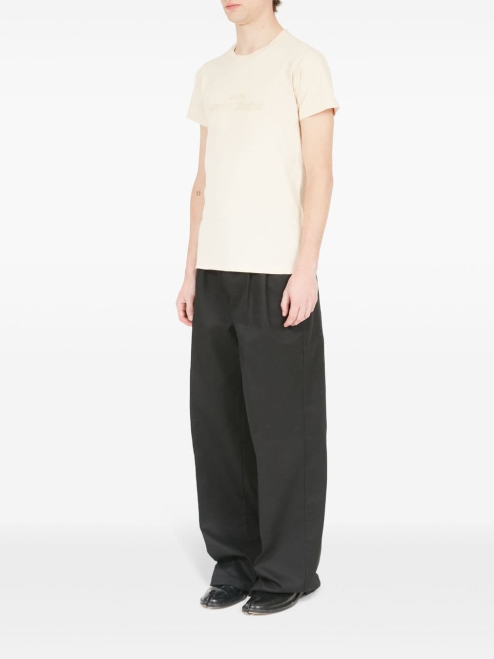 logo-embroidered cotton T-shirt - 6