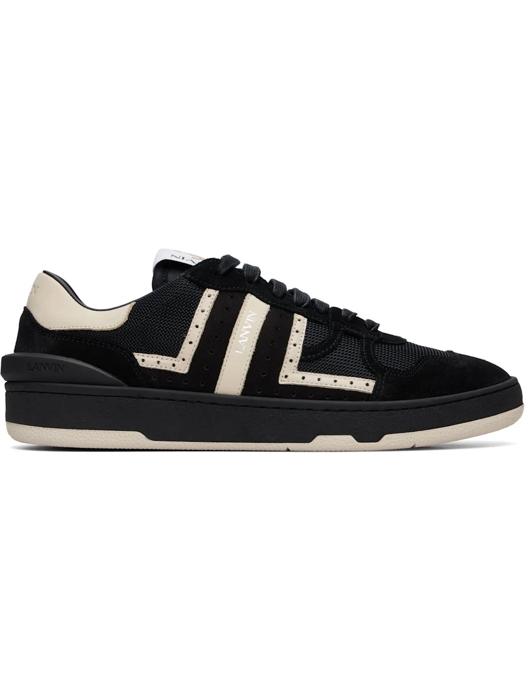 Black Clay Perforated Sneakers - 1
