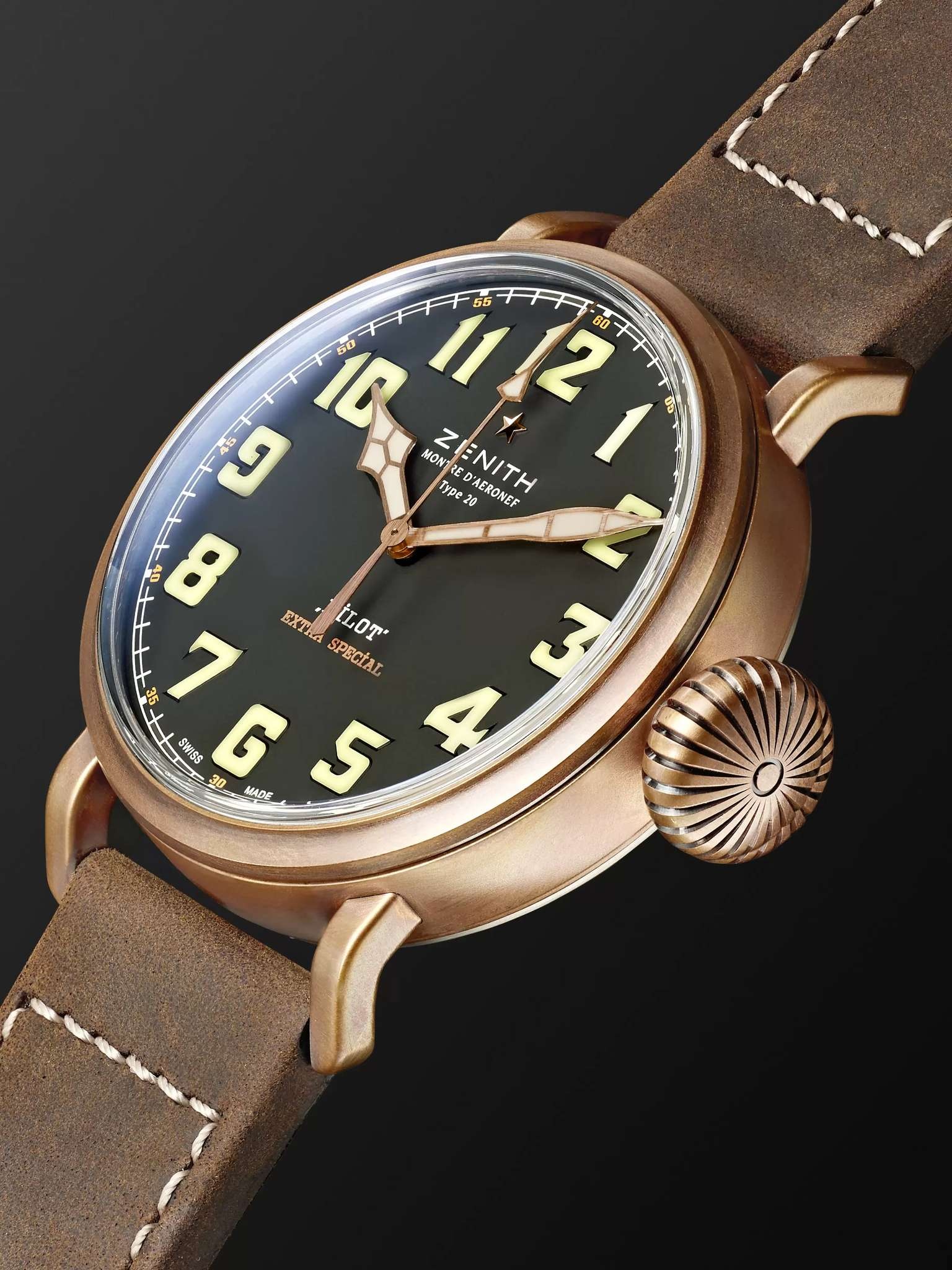 Pilot Type 20 Extra Special 45mm Bronze and Nubuck Watch, Ref. No. 29.2430.679/21.C753 - 4