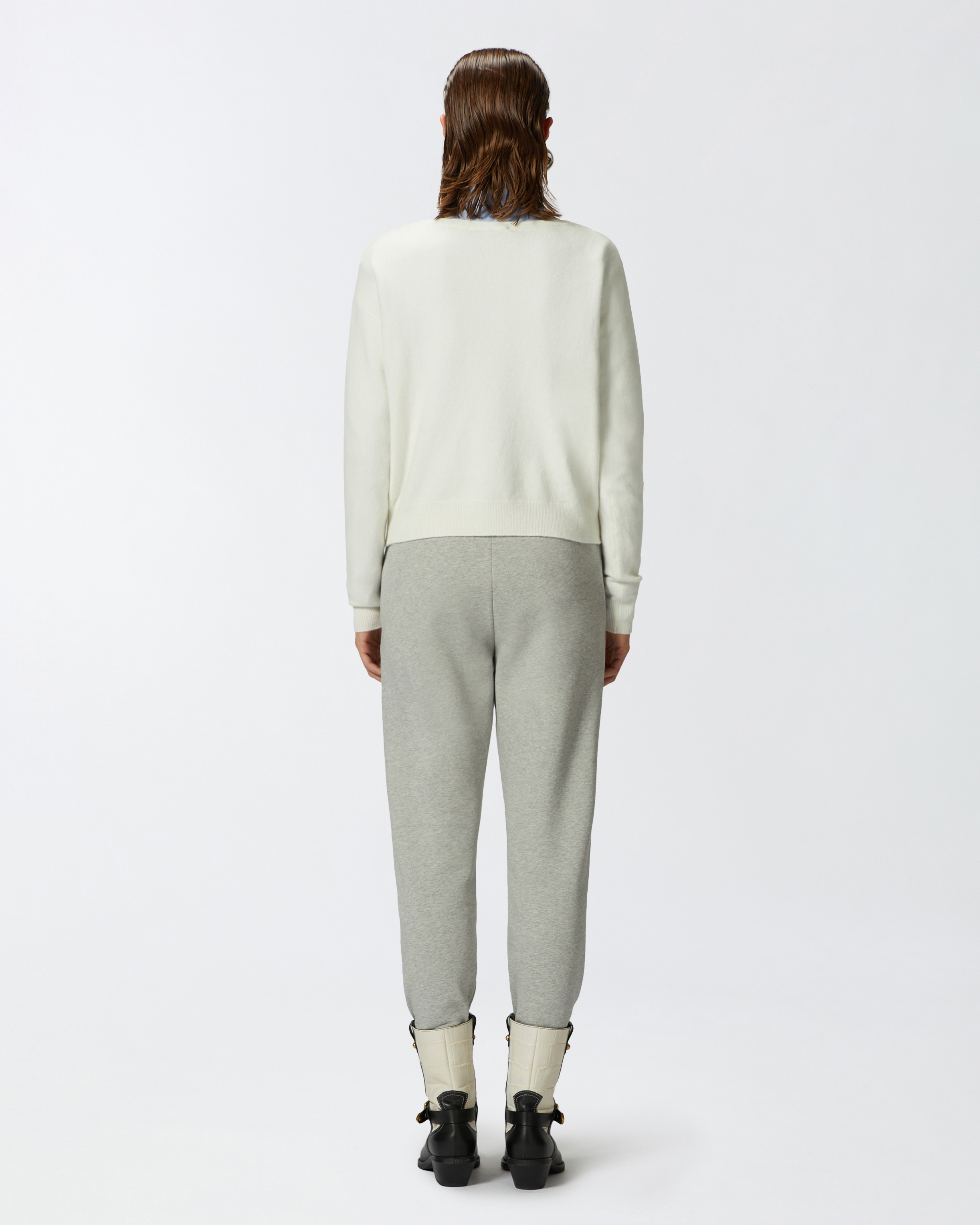 CASHMERE-BLEND SWEATER WITH EMBROIDERED LOGO - 5