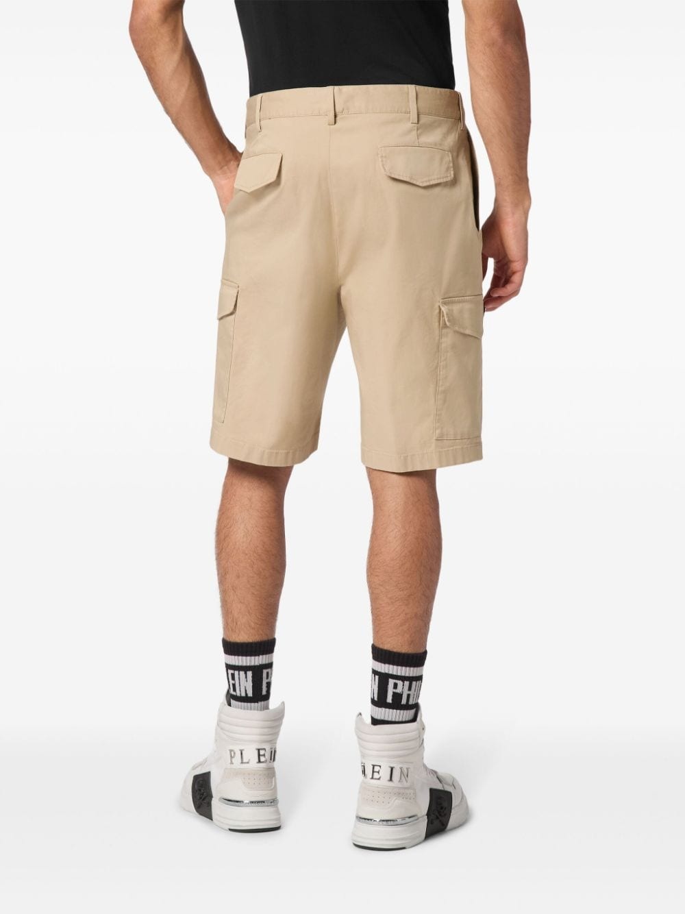 logo-plaque cargo shorts - 4