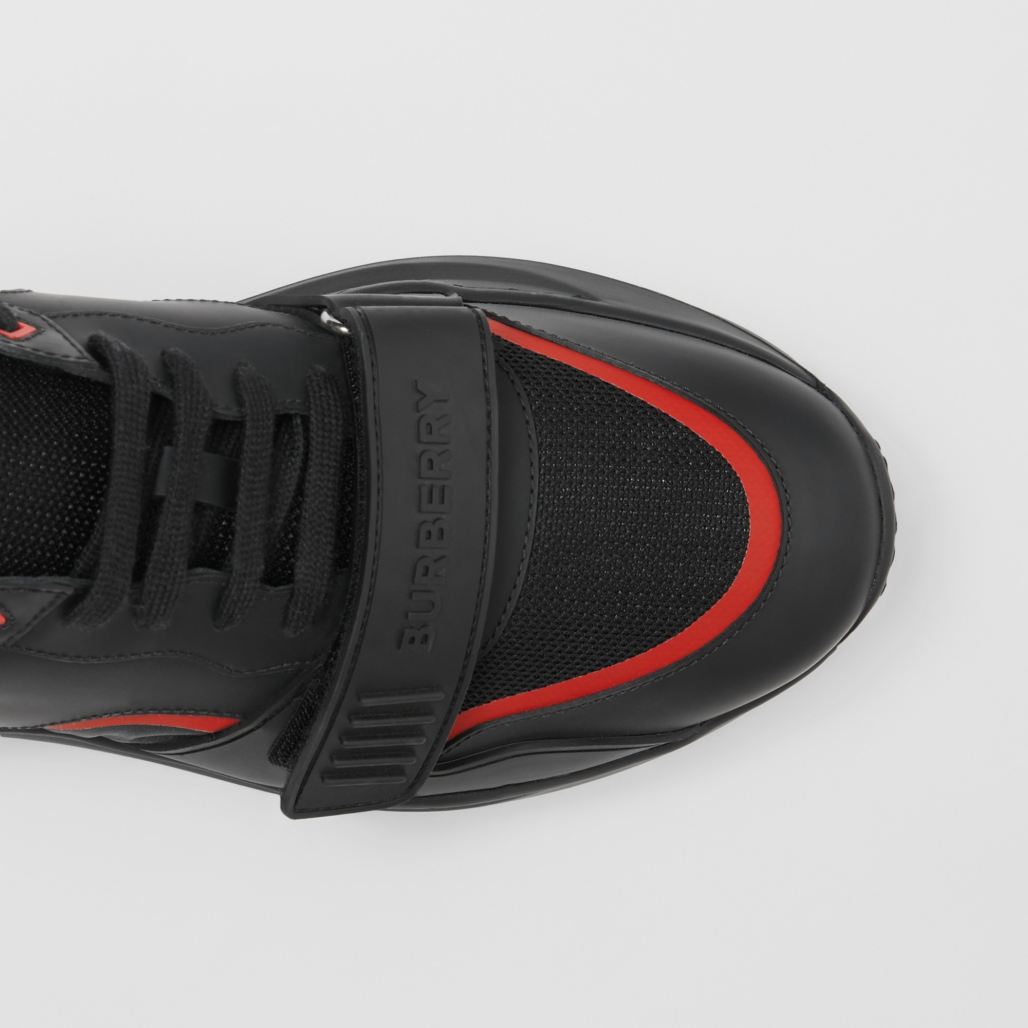 Leather, Nylon and Vintage Check Sneakers - 2