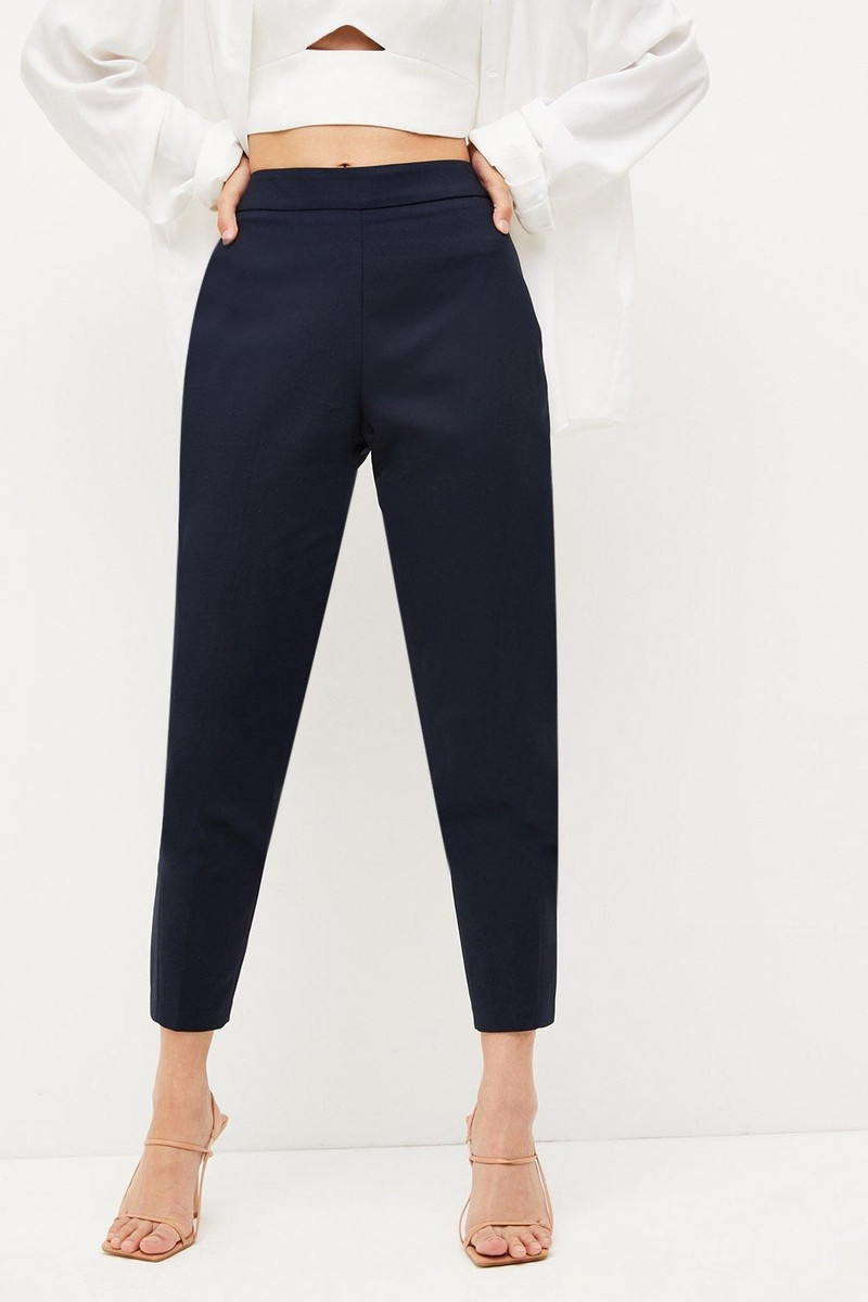 KAREN MILLEN Petite Essential Techno Woven Crop Trouser outlook