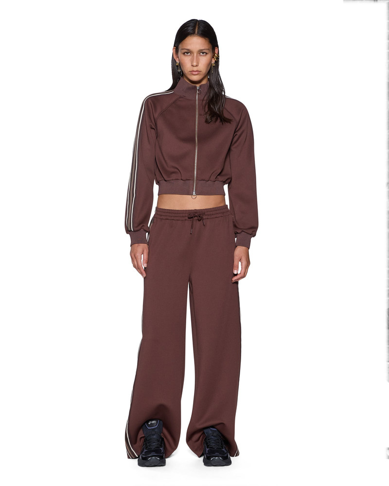 Ksubi CROPPED ZIP TRAK TOP MOCHA outlook