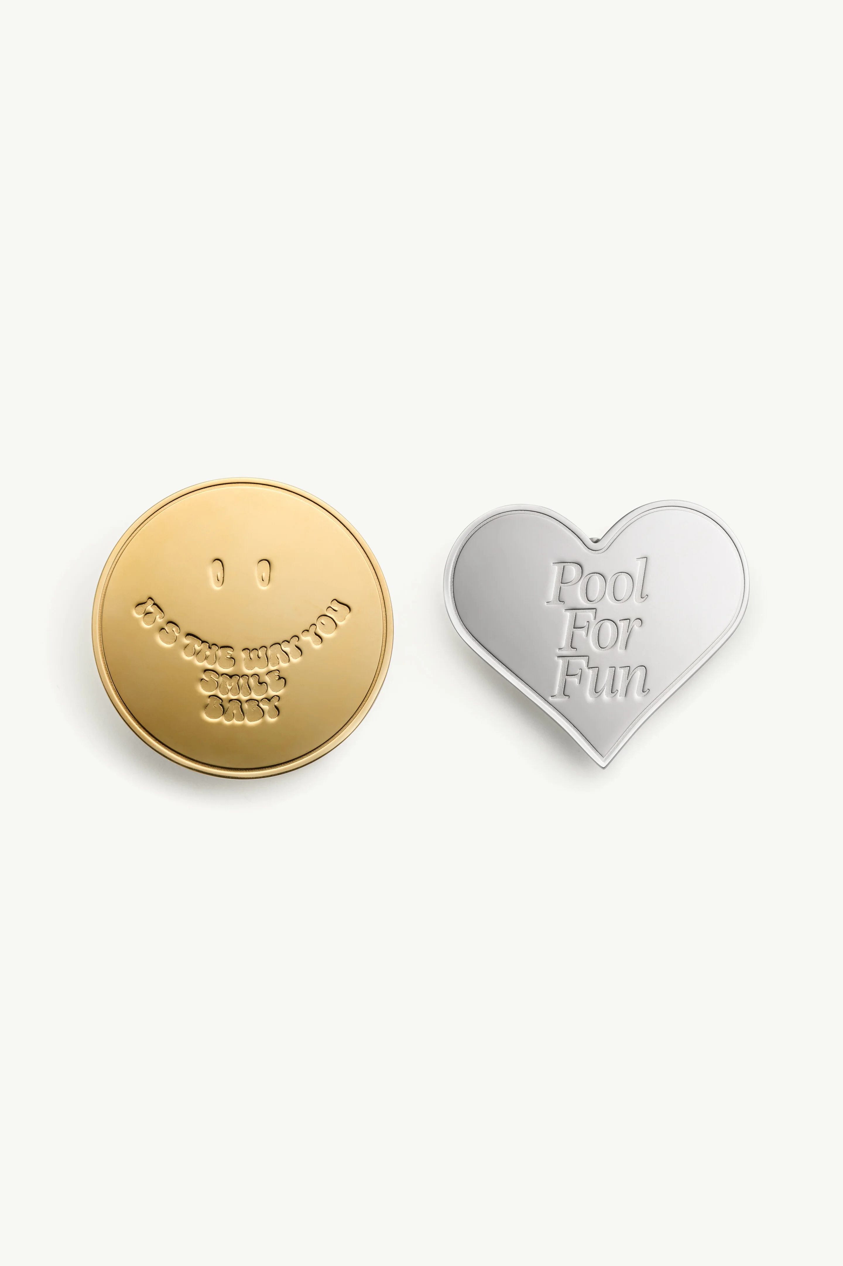 Souvenir sticker two-tone earrings - 1