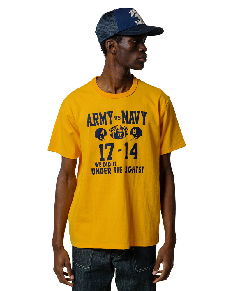 The Real McCoys MC25011 Military Tee / Army Vs. Navy Yellow outlook