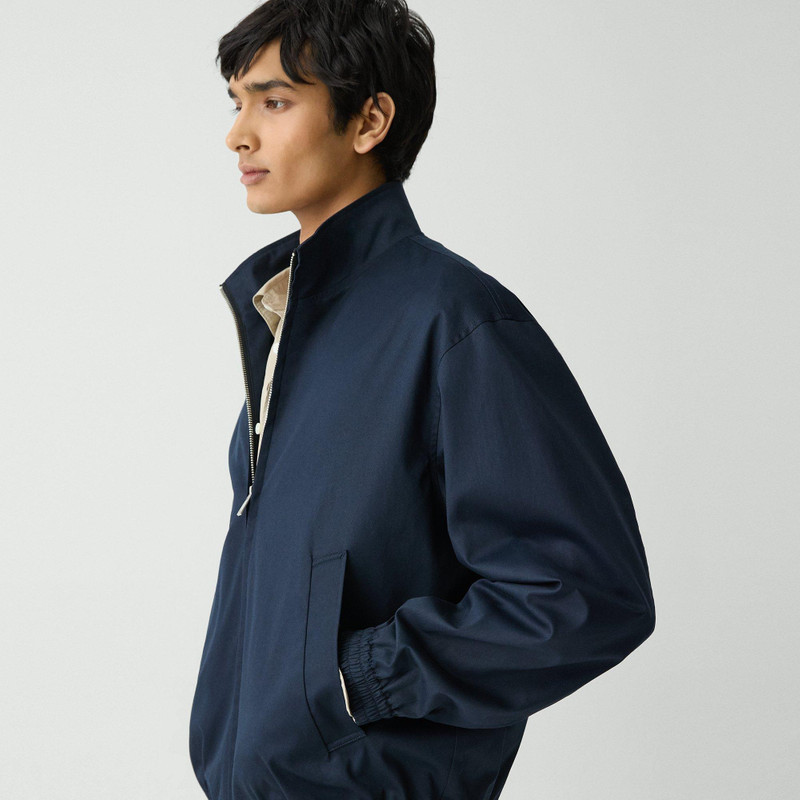 Stand Collar Jacket in Cotton-Blend Twill 5