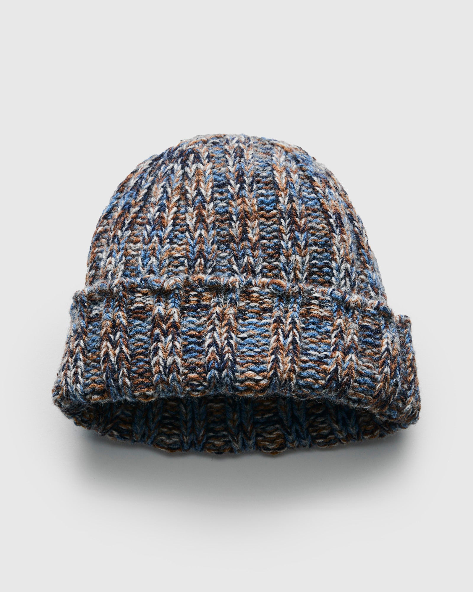 "Marled Fantasies" Wool Beanie in Jeans Mix - 1