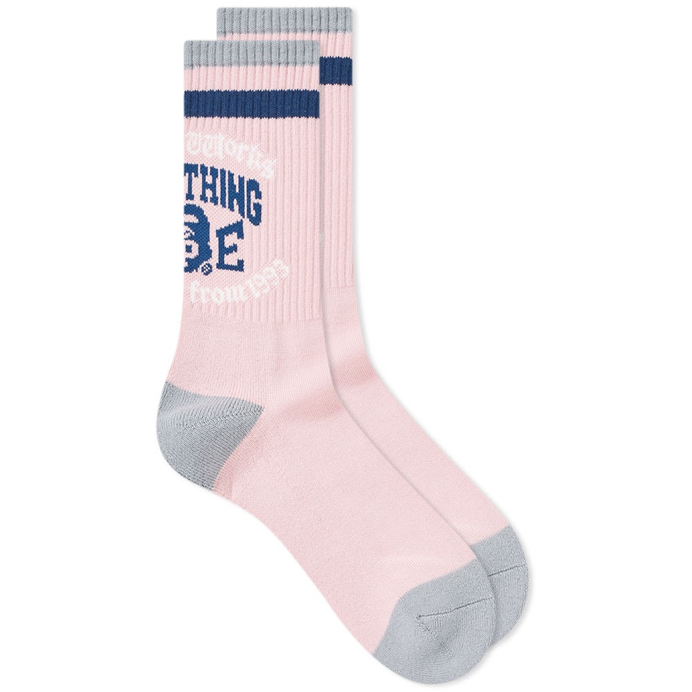 A Bathing Ape College Logo Sock - 1