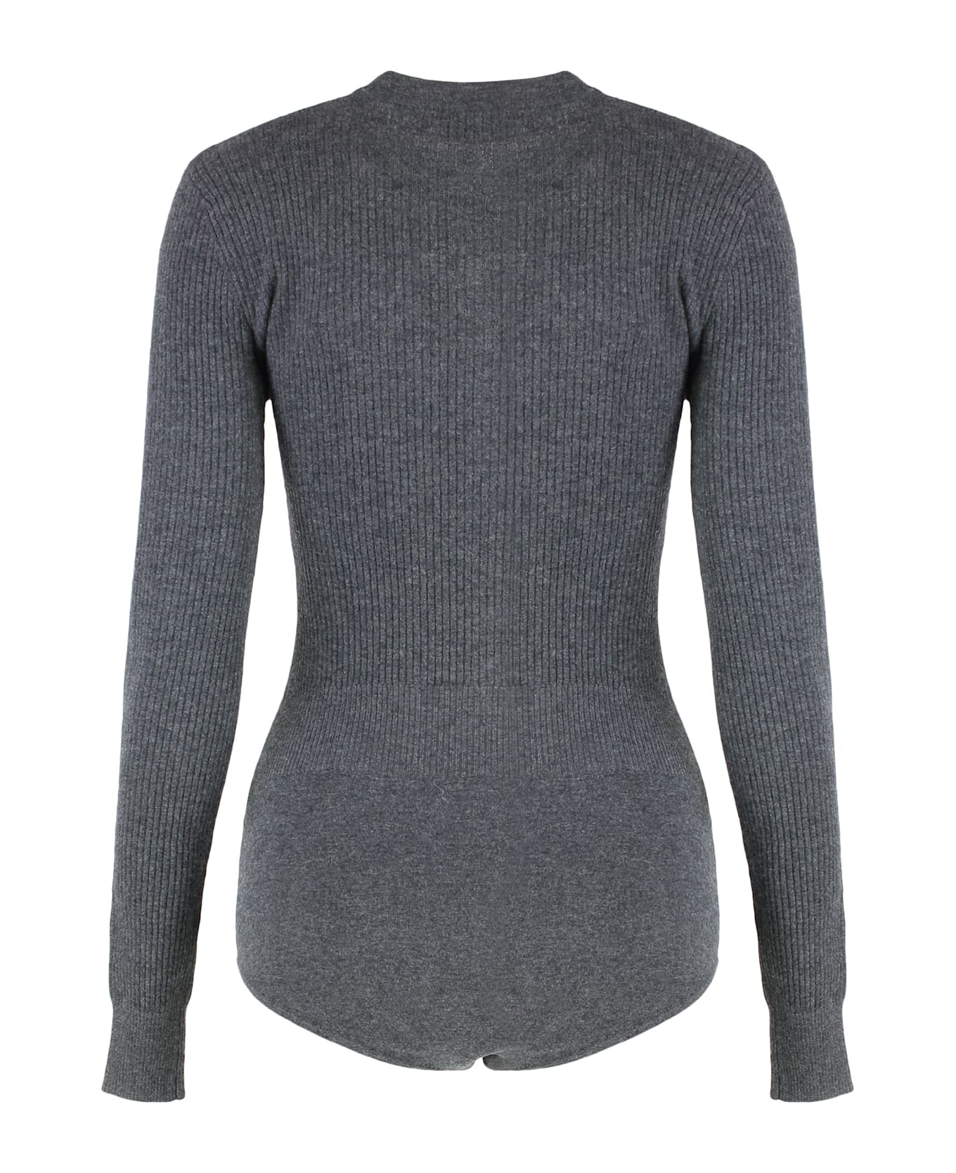 Ribbed Knit Bodysuit - 2