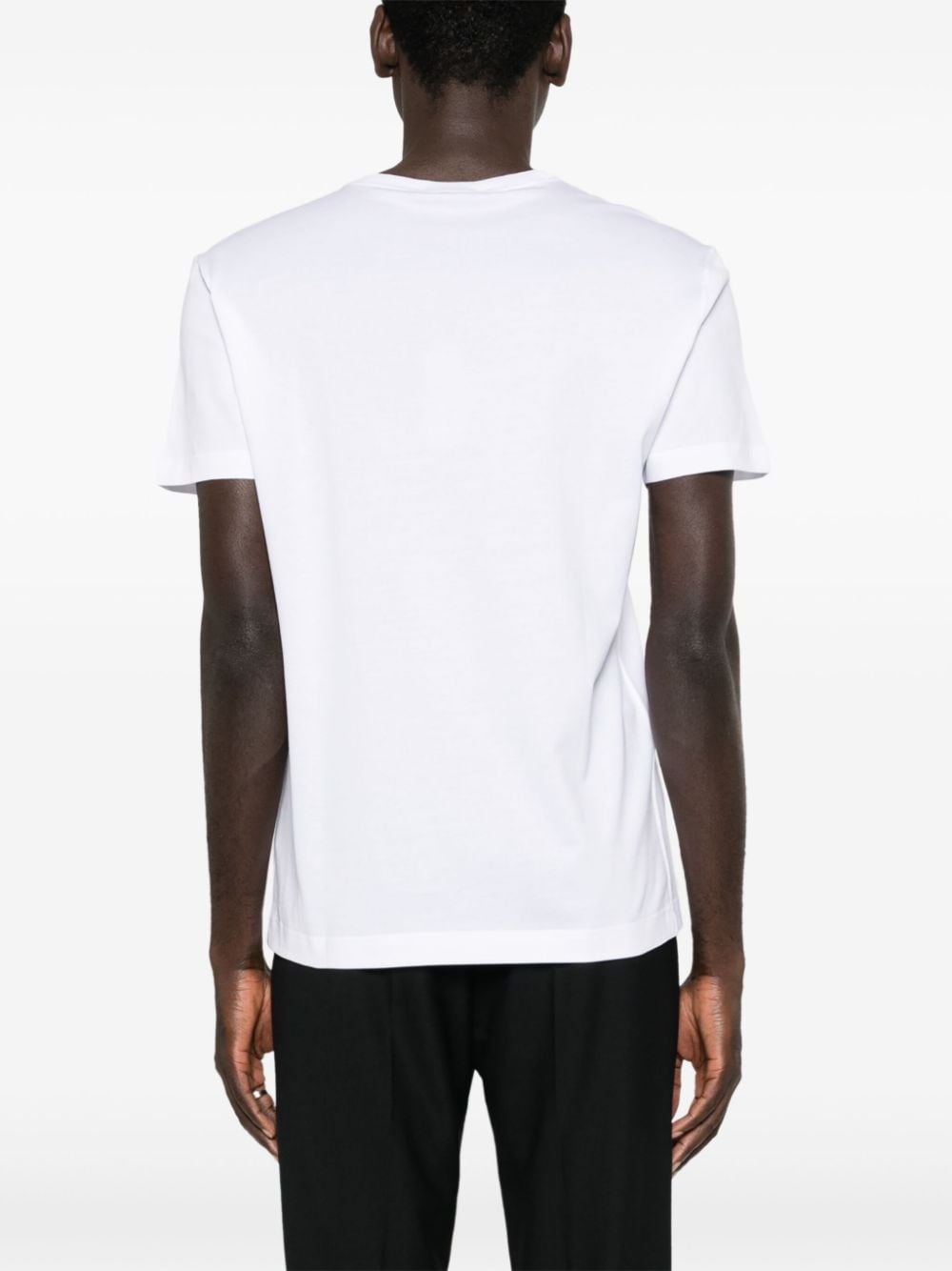 logo-embroidered cotton T-shirt - 4