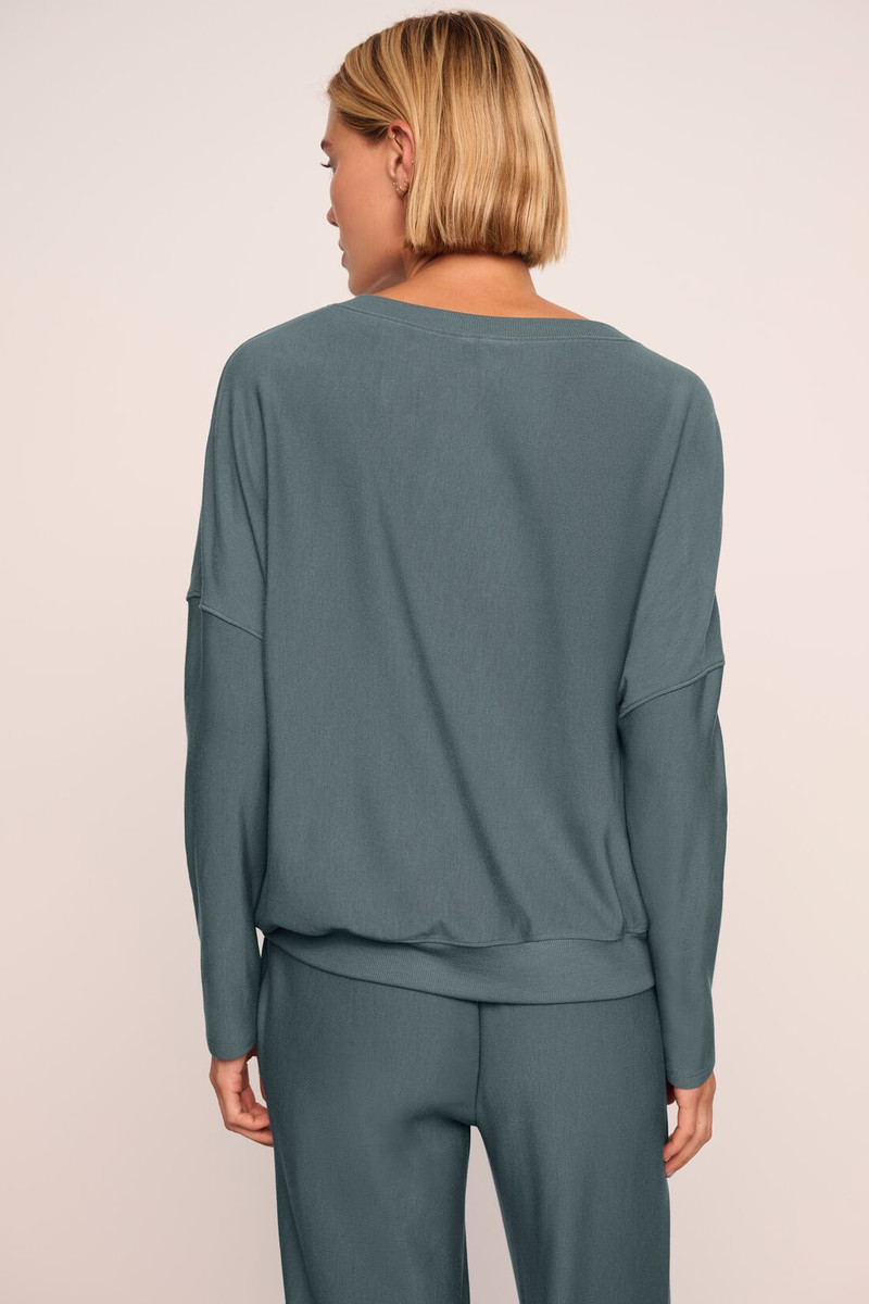 eberjey Softest Sweats Boat Neck Pullover outlook