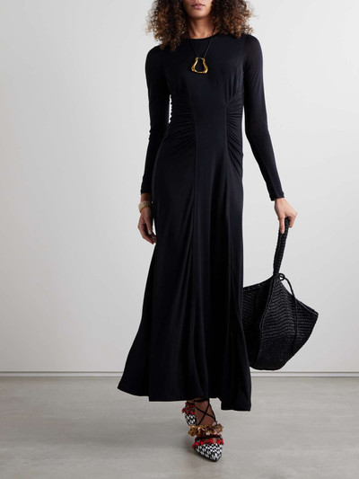 ULLA JOHNSON Ceryse ruched Lyocell-jersey maxi dress outlook