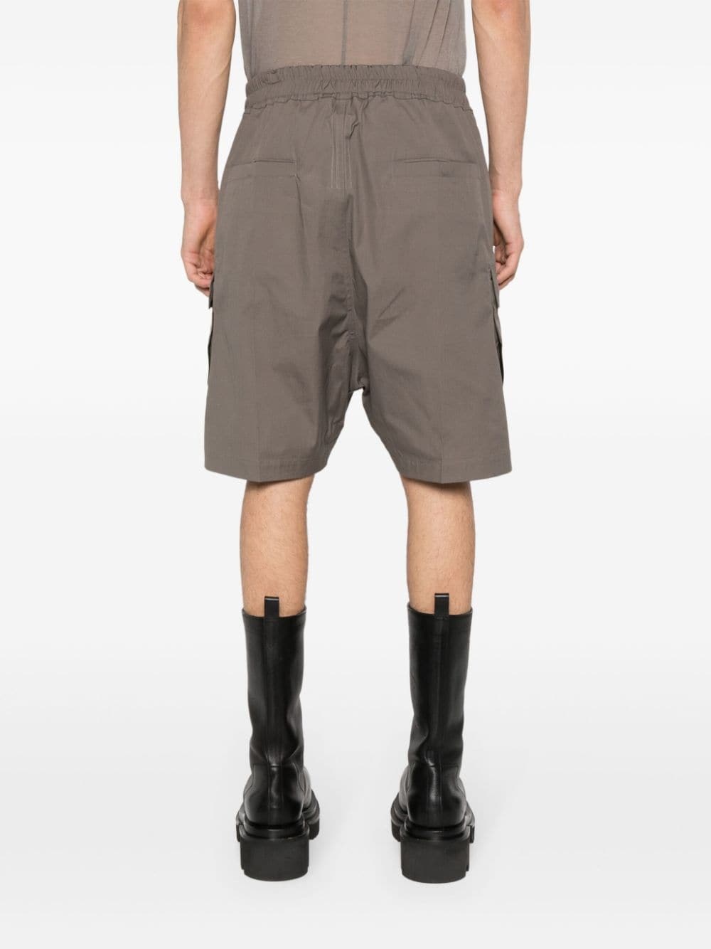 drawstring cargo shorts - 4