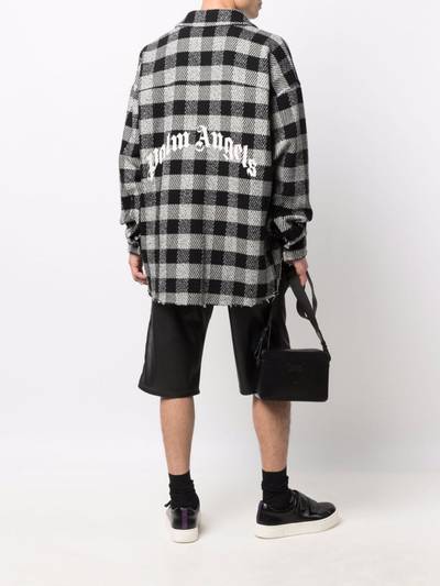 Palm Angels checked logo-print shirt outlook