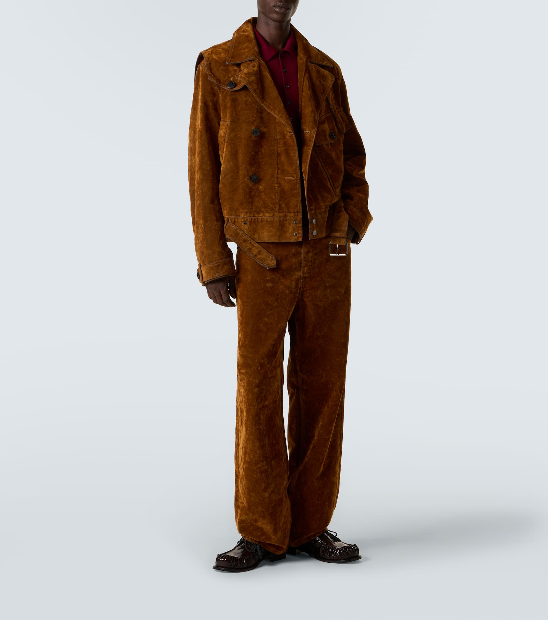 Vassel belted cotton biker jacket - 2