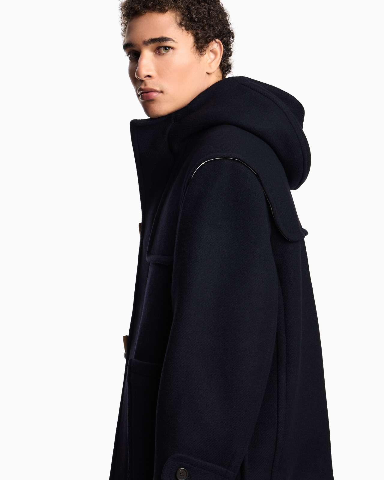 VIRGIN-WOOL CLOTH DUFFEL COAT - 5