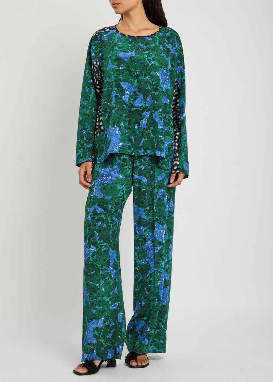Dries Van Noten Caias Printed Silk-chiffon top - 4