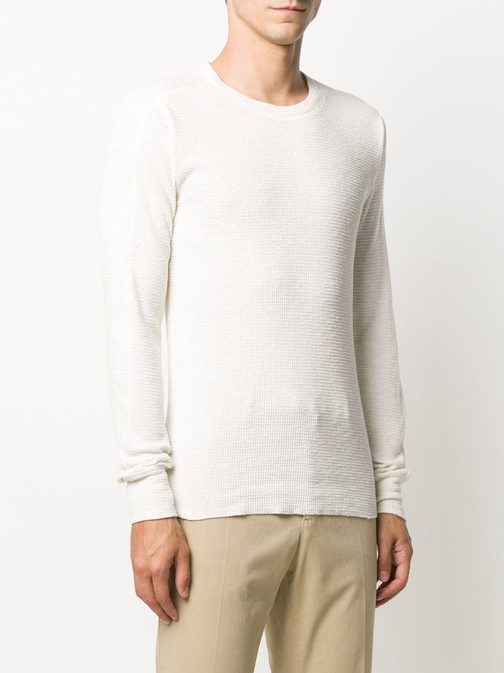 long sleeve textured sweater - 3