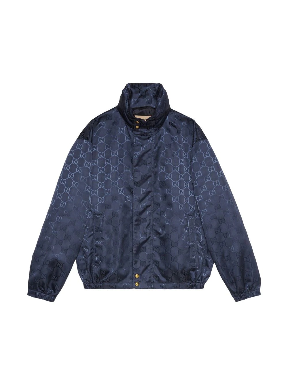 monogram jacquard hooded jacket - 4