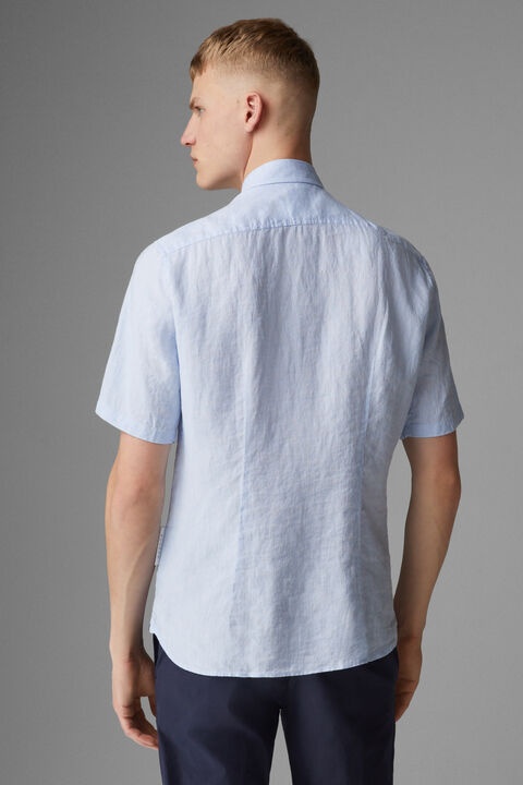 Lykos Short-sleeved linen shirt in Light blue - 3
