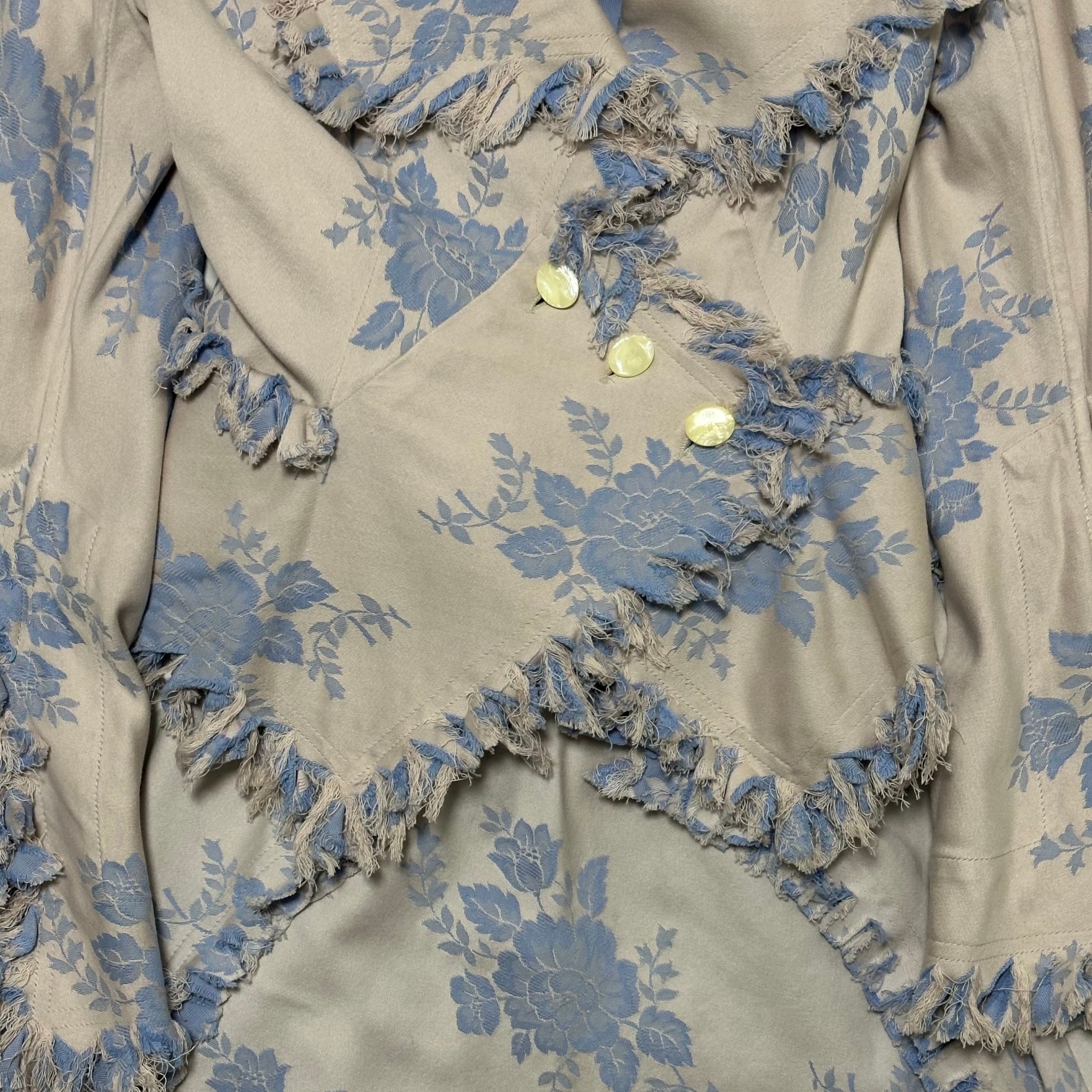 VIVIENNE WESTWOOD Spring Summer 1998 "Tied To The Mast" Floral Jacket and Midi Skirt Set Up - 4