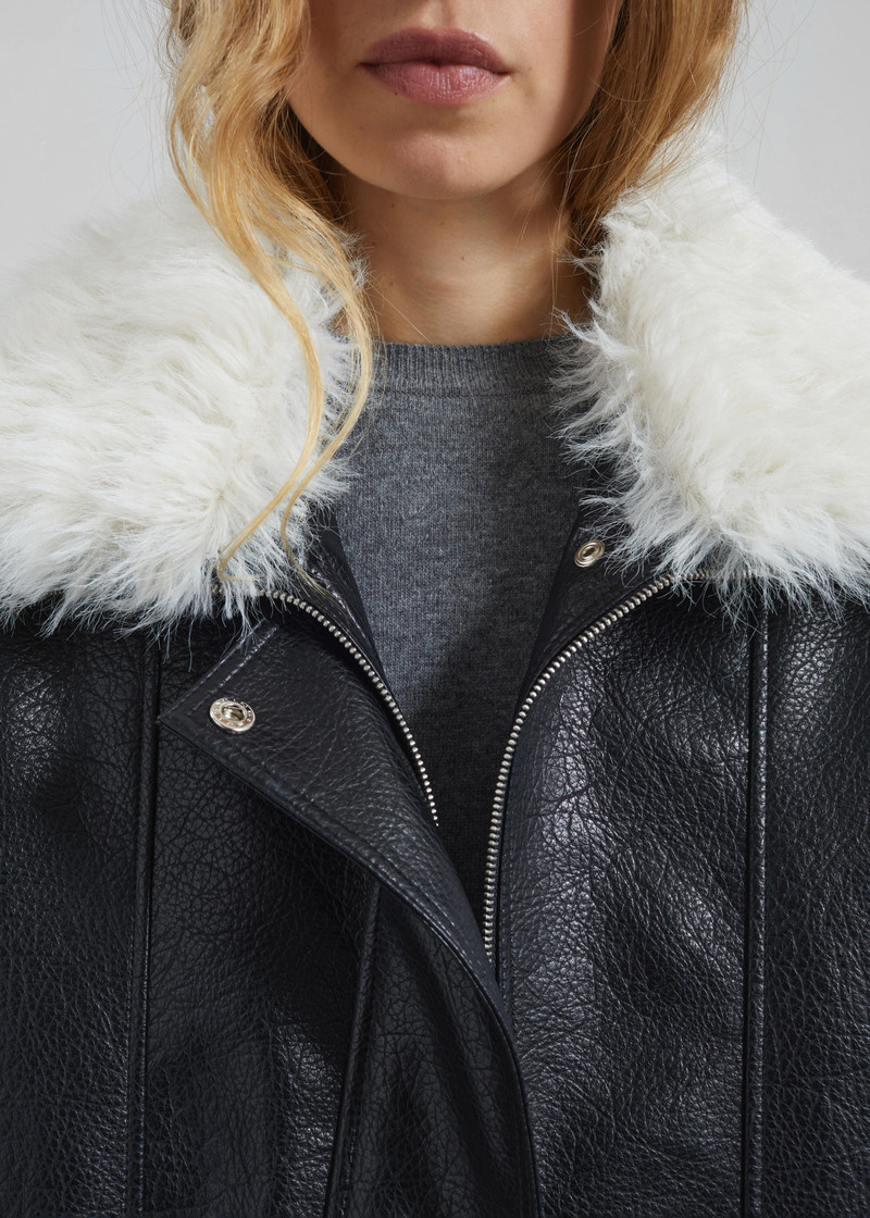 Gemonio Faux Leather Jacket - Black 10