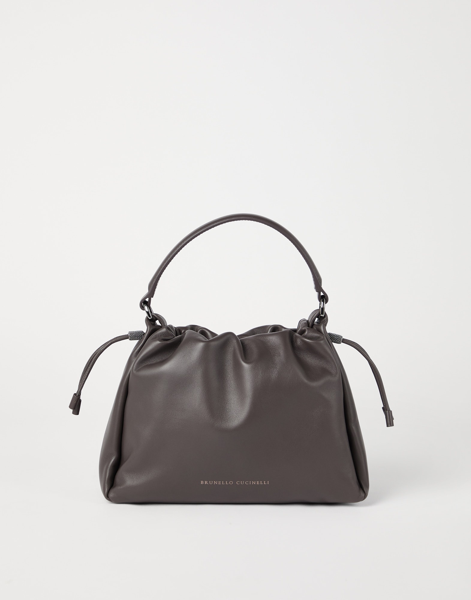 Mellow small bucket bag in soft leather with monili - 1
