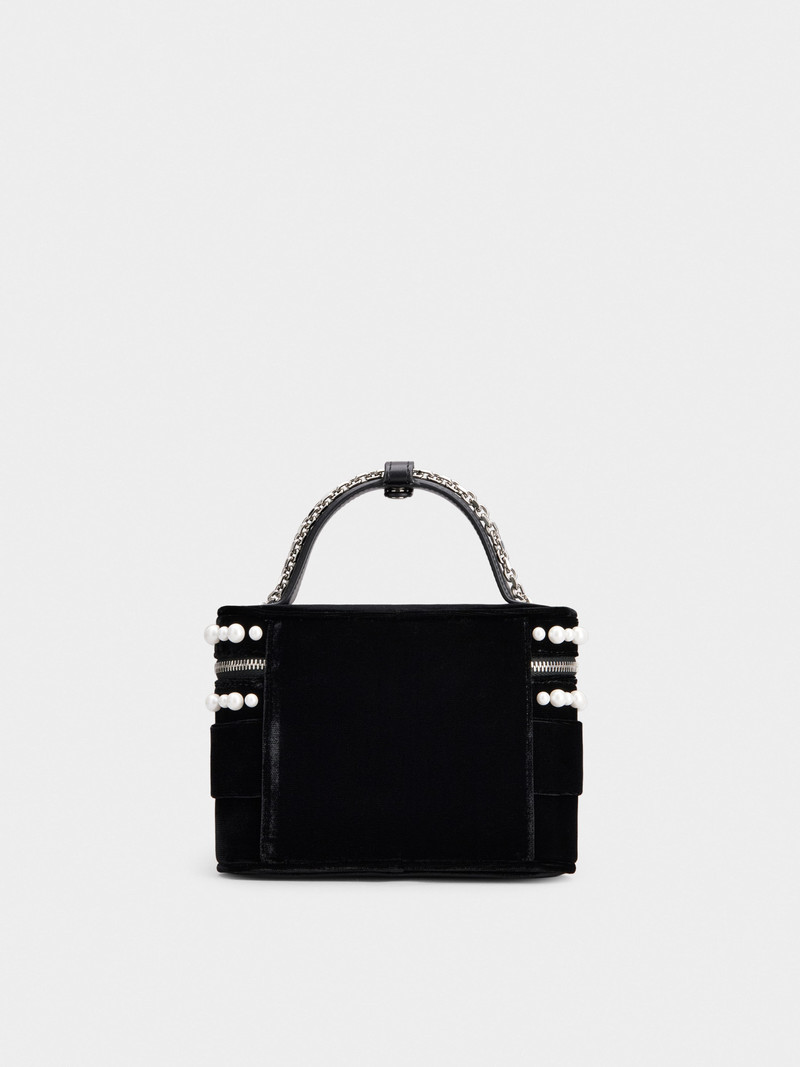 Vanity Très Vivier Micro Bag in velvet 4