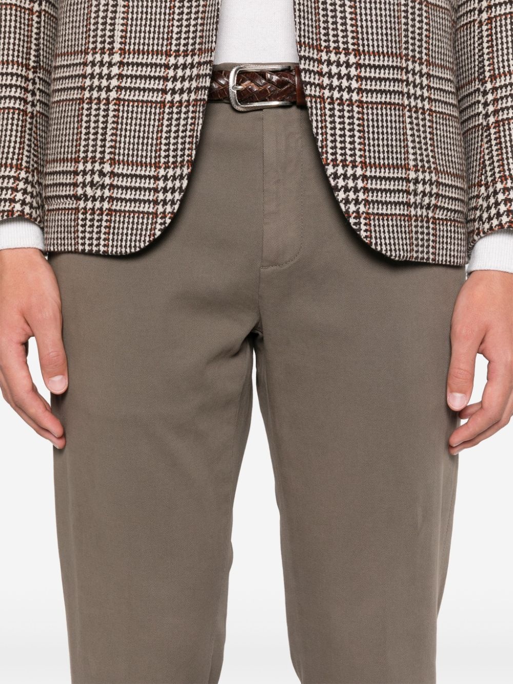 slim-cut chino trousers - 5