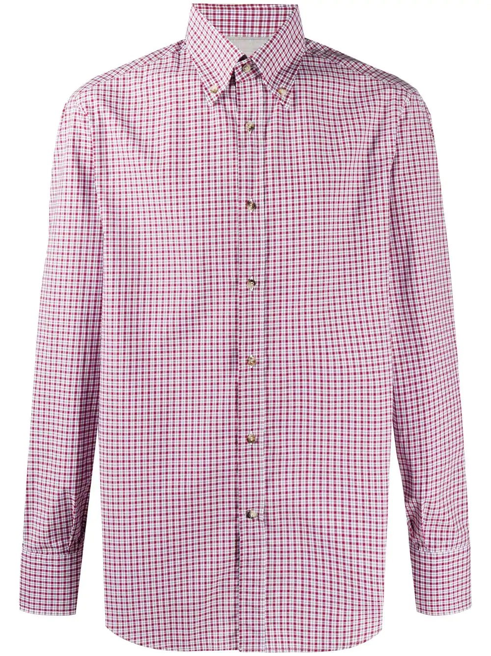 checked long sleeved shirt - 1