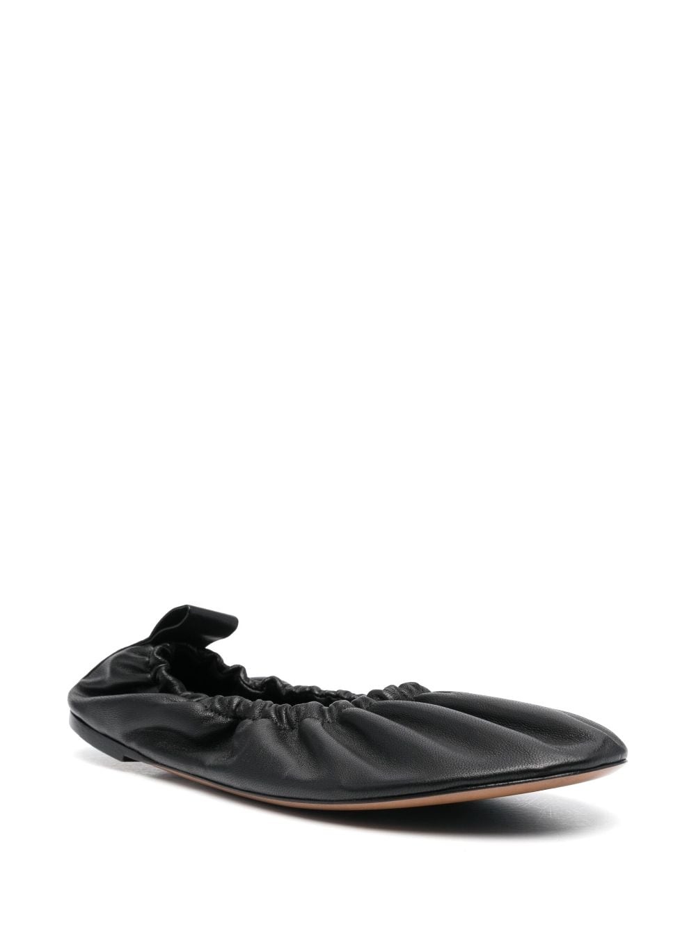 slip-on leather ballerina shoes - 2