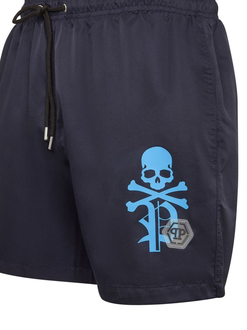 PHILIPP PLEIN logo-print swim shorts outlook