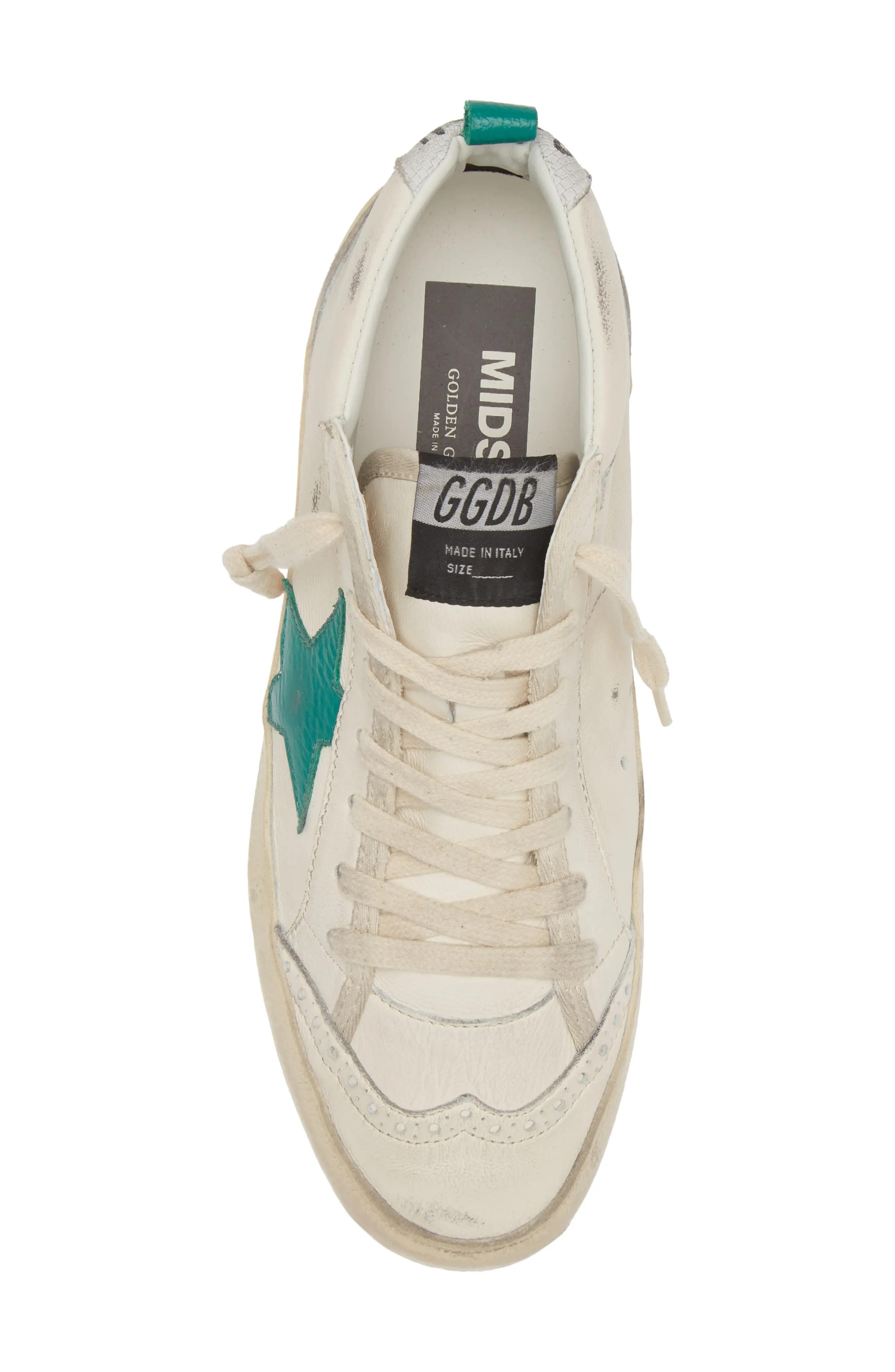 Midstar Sneaker in White/Green - 5