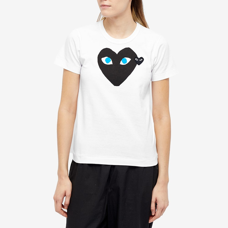 Comme des Garçons PLAY Comme des Garçons Play Double Heart Logo T-Shirt outlook