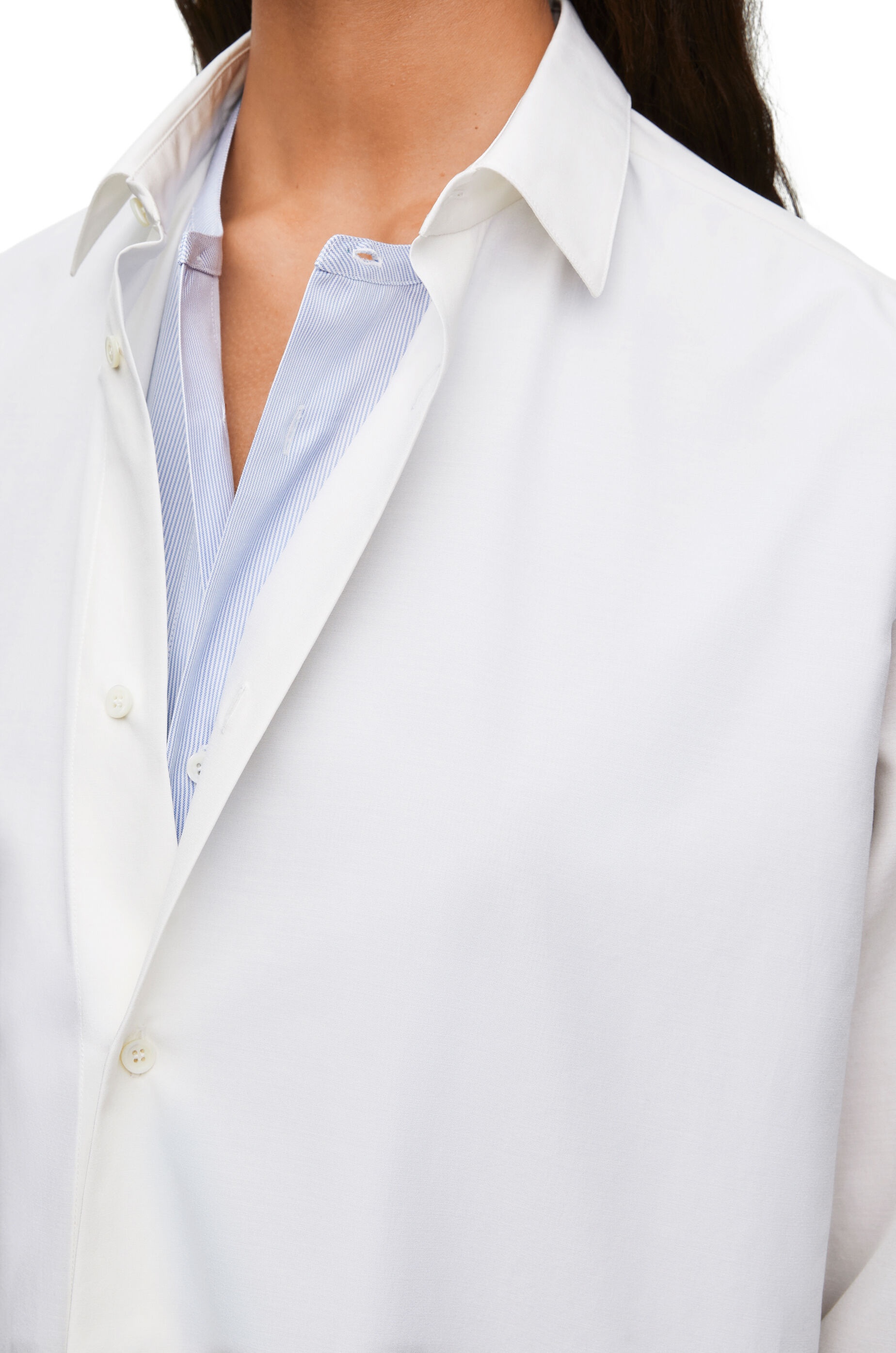 Loewe Double layer shirt dress in cotton and silk | REVERSIBLE
