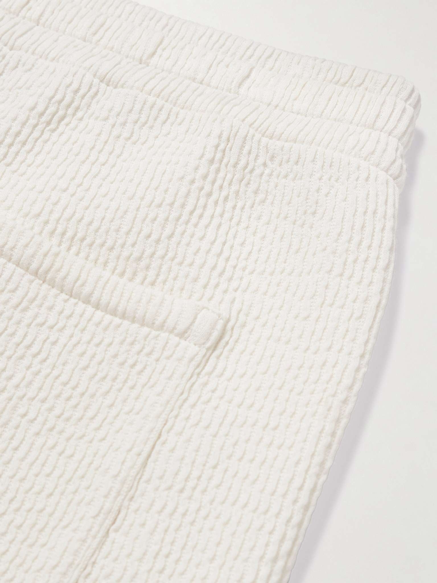Trevone Straight-Leg Cotton-Blend Seersucker Drawstring Shorts - 5