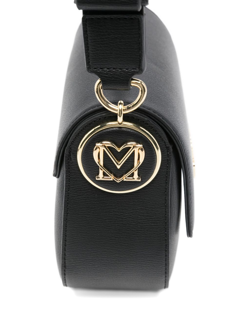 logo-plaque curved cross body bag - 4