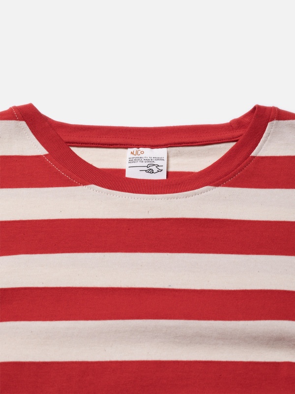 Uno Block Stripe Offwhite/Red - 5